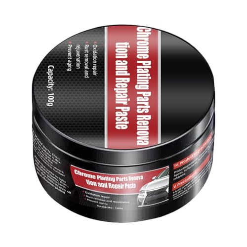 Chrome Paste - 100g Chrome Shine Restorer | Polishing Cream for Aluminum | Automotive Tarnish Remover | Chrome Reconditioning Cream | Polishing Compound for Automotive