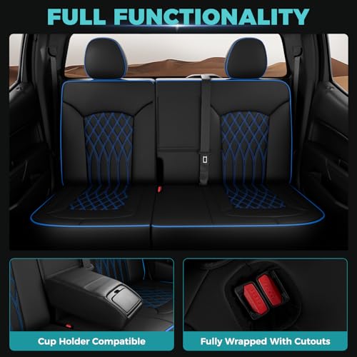FEINEPRO Custom Fit for Chevrolet Colorado 2015-2022 Crew Cab Z71 LT ZR2 - Full Set/Front Seat Truck Seat Covers for Chevy Colorado 5 Seats - Image 6