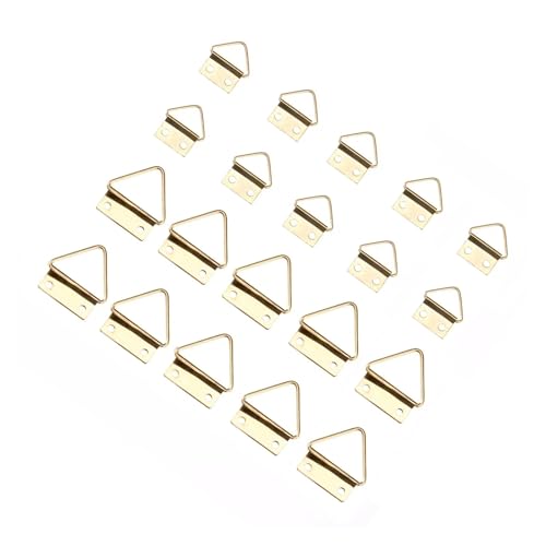 Image of Triangle D-Ring Hanging Picture Photo Oil Painting Mirror Frame Hooks Hanger with Screws Furniture Hardware(16x17mm 20pcs)