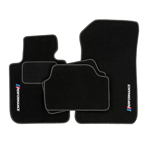 PERFORMANCE Personalisierte Velours-Fußmatten für BMW 1er E87 2004-2011 - Personalisierte, Matt,...