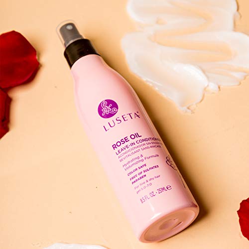 L Luseta L6103M Luseta Rose Oil Leave In Conditioner For Fine & Dry Hair,Nourishing,Moisture,Volume,Silicone-Free,8.5Fl Oz thumb #1