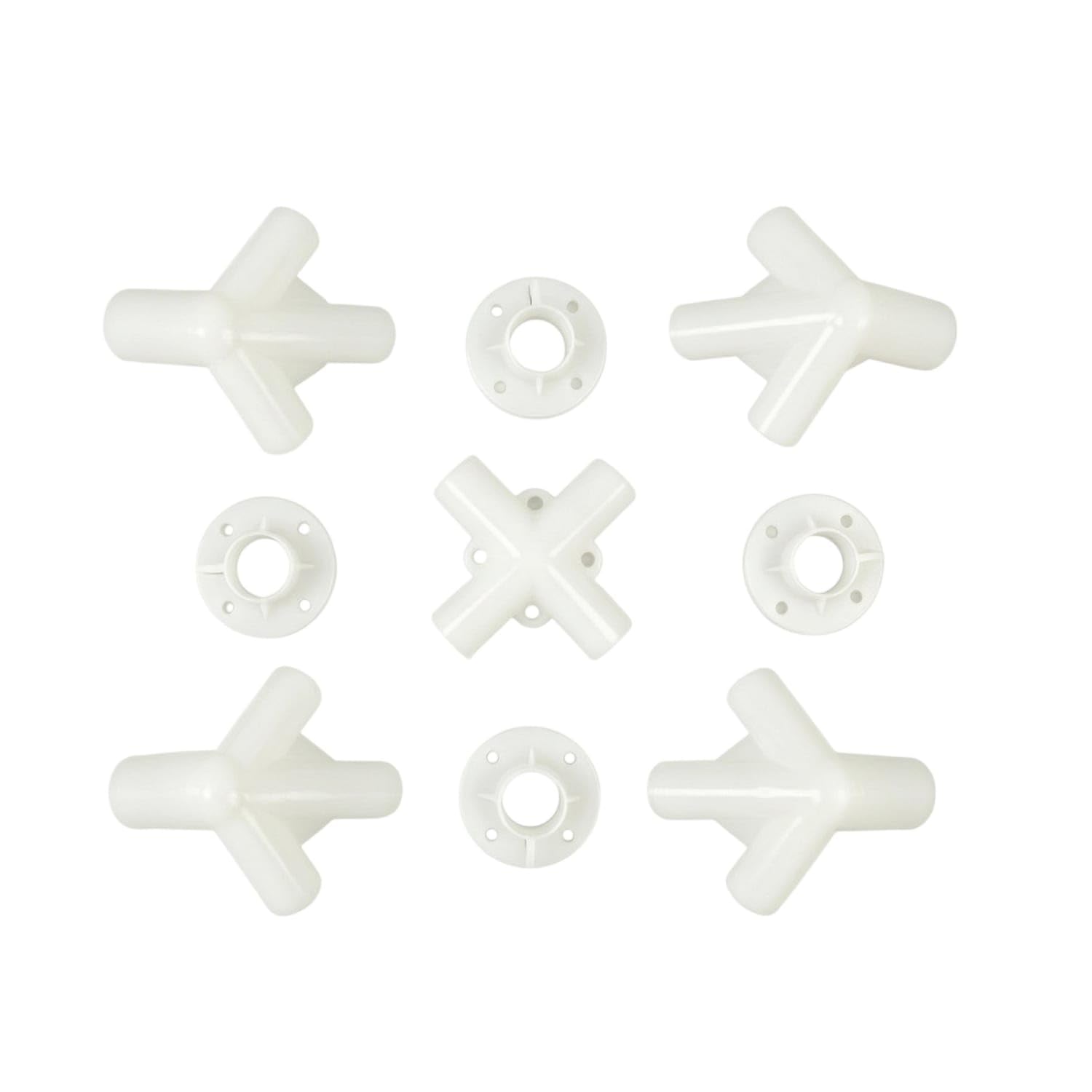 9 Pieces ABS Tent Frame Joints moldedMolded Canopy Pole Joints White Cylindrical Frame Joints Glossy for DIYers, Pe 9-piece Set-image-16