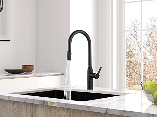 Aguastella As81Mb Matte Black Kitchen Sink Faucet With Pull Down Sprayer Single Handle High Arc #TOP4