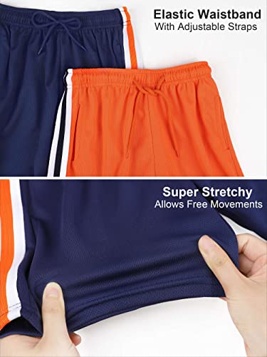Resinta 5 Pack Toddler Boys Mesh Shorts Quick Dry Active Performance Shorts Basketball Shorts With Pockets #TOP4