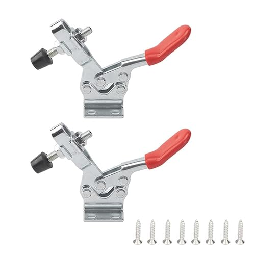 JaBoaRe Lot de 2 colliers de serrage verticaux 225D robustes pour le travail du bois - Libération rapide des pinces avec vis