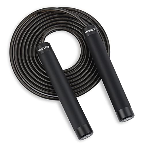 1/2 LB Weighted Jump Rope for Men & Women, Ball Bearings and Metal Handles by FEECCO FITNESS - Used condition - US$15.99