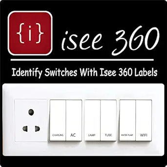 ISEE 360? Switch Identification Label Sticker For Home Office Hospital Industry For 27 Different Electronic Appliances