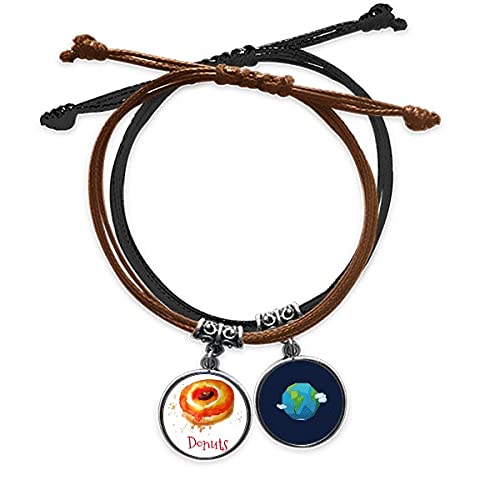 Pulsera de postre donut naranja en acuarela para lucir con looks casuales de primavera
