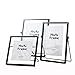 ZONYEO Set of 3 Glass Picture Frame, Collection Simple Metal Floating Frame with Glass Cover Includes 4x4, 4x 6, 5x7