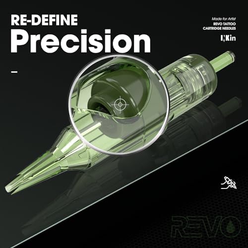 INKin REVO Tattoo Cartridge Needles, Disposable Tattoo Needles With Re-Define Precision #10 Bugpin 0.30mm Round Liner 3RL, Upgraded Design Durable Needle Cartridges for Tattooing 20Pcs (R1003RL) — view 3