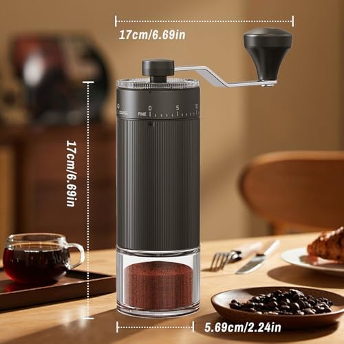 Portable Manual Coffee Grinder with 40 Adjustable