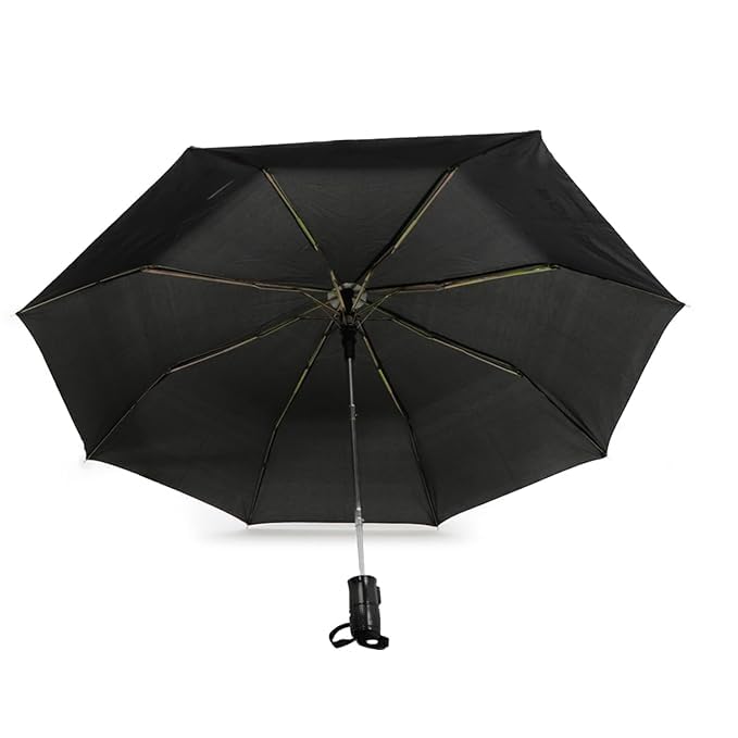 Image of Police All-Weather UV Umbrella - Auto Open | Windproof | Travel-Ready 3-Fold Design | SPF 50+ Protection | Wide Canopy, Stylish & Durable | Black