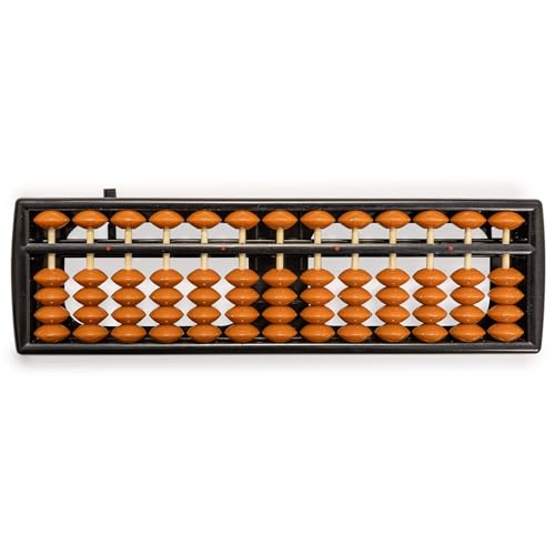 Yellow Mountain Imports Soroban Abacus - 13 Column, 9.7 Professional Japanese Calculator for Mental Math and Montessori Learning
