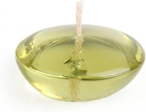 CFZ-109-12-0 3 in. Clear Gel Floating Candles, Sage Green - 72 Piece
