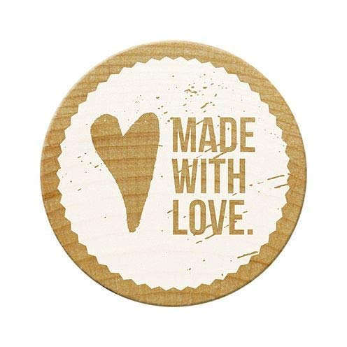 Timbro In Legno Woodies - Forma Torta Per Fai Da Te E Scrapbooking