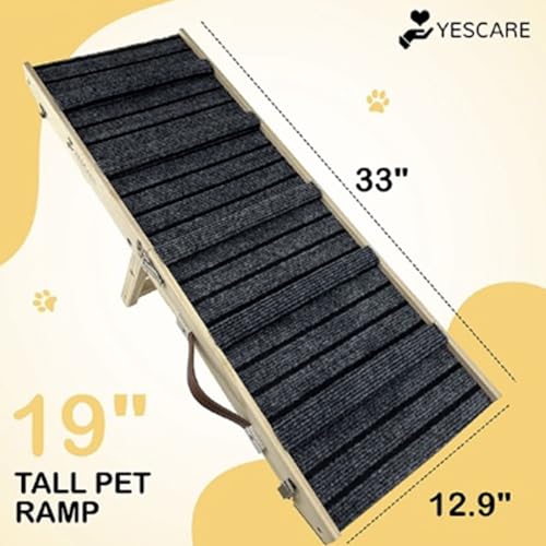 YESCARE rampa para cães com barras transversais - rampa para cães para sofá rampa para cães subirem