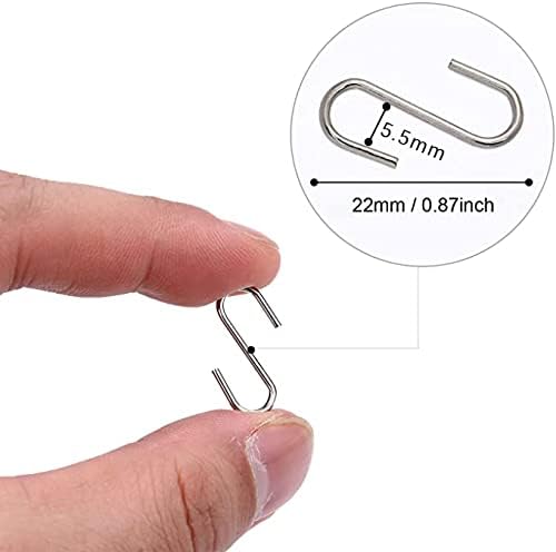 WILLBOND 150 Pieces Mini S Hooks Connectors Metal S-Shaped Wire Hook Hangers with Storage Box for DIY Crafts, Hanging Jewelry, Key Chain and Tags (22 x 8 mm)