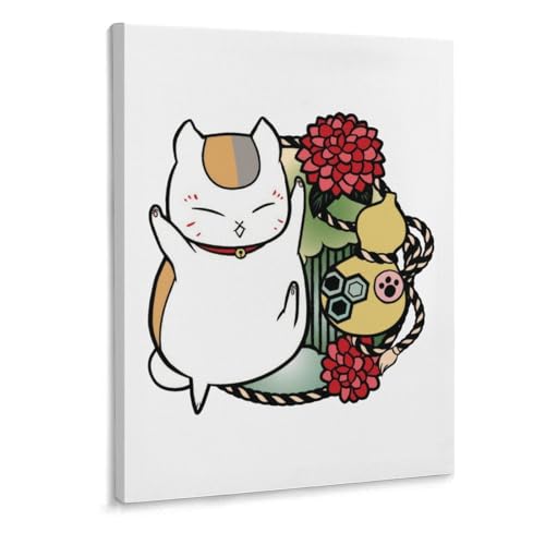 アートパネル 夏目友人帳 ニャンコ先生 猫 装飾画 30×40cm キャンバス絵画 壁飾り ポスター インテリア おしゃれ パネル絵 部屋飾り 玄関 リビング 新築飾り プレゼント