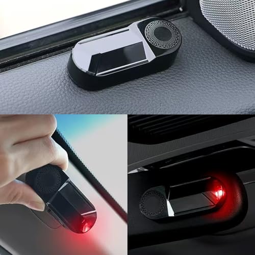 Alarma solar falsa para coche, intermitente LED rojo, sensor inteligente, copia de seguridad USB, mejora la seguridad de furgoneta, antirrobo