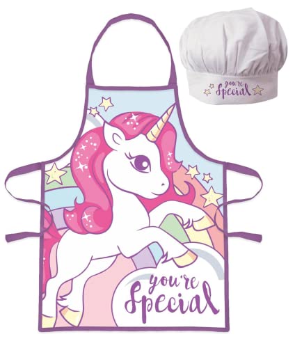 Kids Set grembiule + cappello unicorno