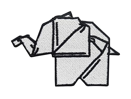 Finally Home Origami Elefant Patch zum Aufbügeln | Tier Patches, Baby Bügelbild, Kinder Aufbügler, Jeansjacke Aufnäher