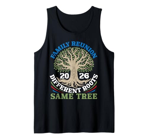Family Reunion 2026 Different Roots Same Tree Love Heart Tank Top