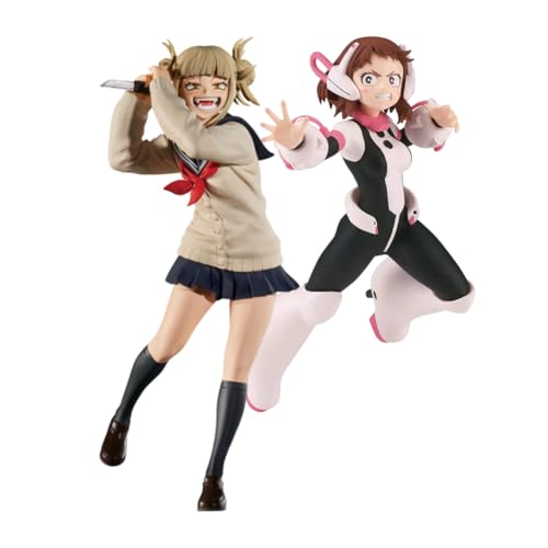 HBGIAY 2pcs MHA Figure Toga and Uraraka Figure Battle Pose Statue