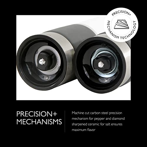 Cole & Mason Regent Concrete Stemless Salt & Pepper Mill Gift Set - Refillable Salt & Pepper Grinder Set With Carbon Steel Precision Mechanisms - Hand Wash Kitchen Tools & Gadgets - Grey #TOP2