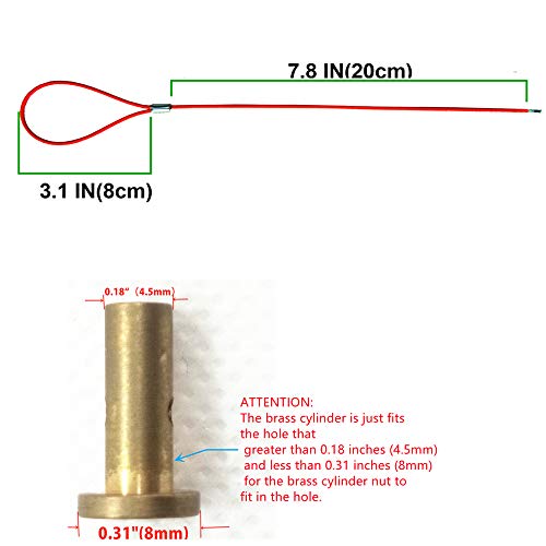 Gate Latch Cable Pull Gate Opener Adjustable From 2" To 6" Posts Stainless Steel Spring Red #TOP1