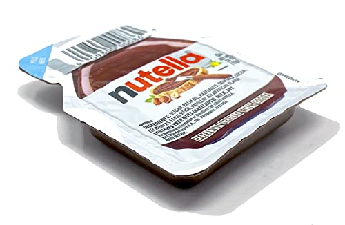 crait Nutella Chocolate Hazelnut Spread, 0.52 oz Single Serve Mini Snack Pack 24 Pack 100 Calorie Portion Control Packs, School Lunch Boxes, Work Office Breakrooms, Travel and On-The-Go Nutella Packs