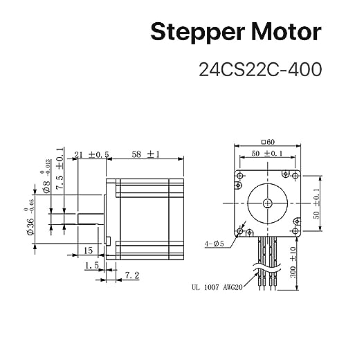 Moteur pas à pas contre la perte de pas 2.2Nm WouND 24CS22C-400 4A robuste
