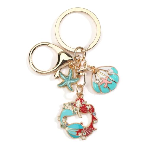 Gallkeat Muschel Seestern Schlüsselanhänger Meerjungfrau Keychains Sommerlich Auto Schlüsselanhänger für Damen Taschen Charm Mitgebsel Gallkeat Muschel Seestern Schlüsselanhänger Meerjungfrau Keychains Sommerlich Auto Schlüsselanhänger für Damen Taschen Charm Mitgebsel