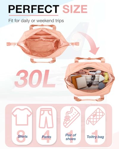 Weekender Bag, BAGSMART Travel Duffle Bag Carry On Bag Large Overnight Bag for Women