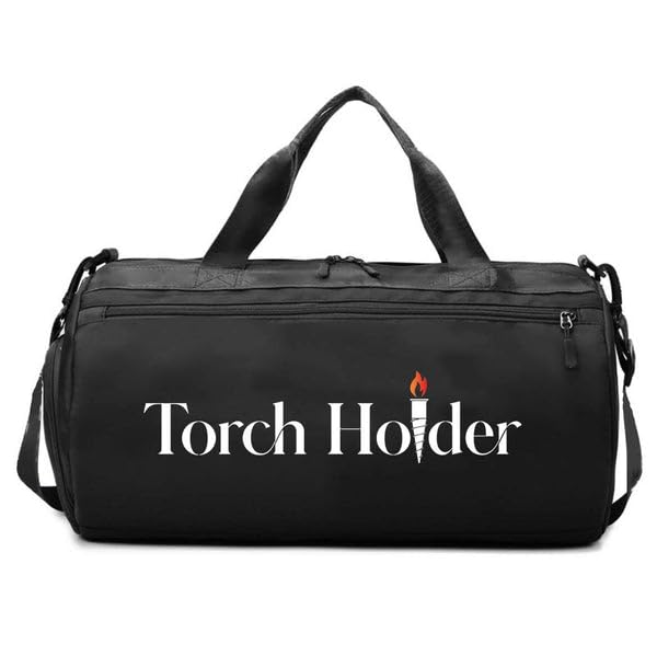 Custom Embroidered Duffle | Tiki Torch Bag | Solar Lantern | Multi Pocket| Waterproof Bag |