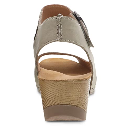 Image of Dansko Tiana Slip-On Platform Sandal for Women - Cushioned, Contoured Footbed for All-Day Comfort and Support - Hook & Loop Strap with Buckle Detail - Lightweight Rubber Outsole