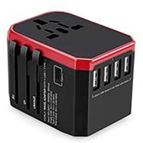 Adaptador de corriente universal mundial PD 18W Adaptador de viaje universal internacional 4 puertos USB cargador pared enchufes eléctricos enchufes convertidores UE US UK UAU Enchufe Enchufe de viaje