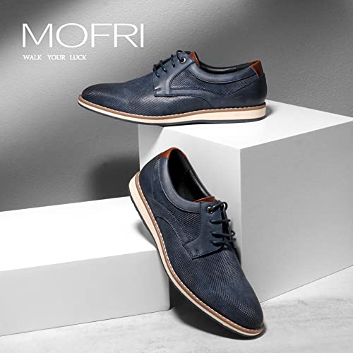 Mofri Men's Dress Shoes Size 12 Casual Oxford Nary Blue Dress Shoes For Men Comfortable #TOP1