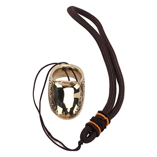 Anillo de latón para tiro con arco con protector grabado