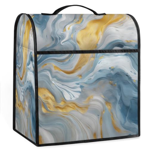 Coffee Maker Cover Marble Abstract Kitchen Appliance Covers Small Appliance Covers Blender Cover Juicer Cover Dust Covers for Kitchen Appliances with Top Handle and Pockets,Washable,B359