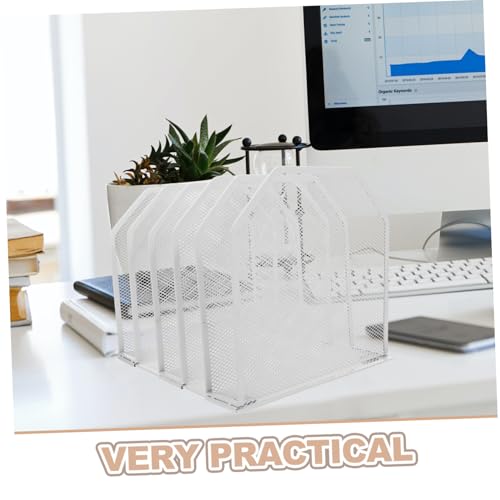 Organisateur de bureau compartiments métal support vertical pour dossiers