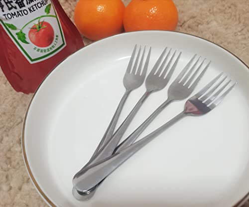 6 Piece Forks Silverware，Dinner Forks，Stainless Steel Forks，Salad Forks，Metal Forks，Silver Forks，Silverware Forks Only，Small Forks #TOP3