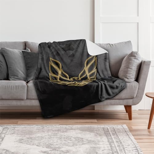 Pontiac Blanket, 50"x60", Galvanized Firebird Silky Touch Sherpa Back Super Soft Throw Blanket