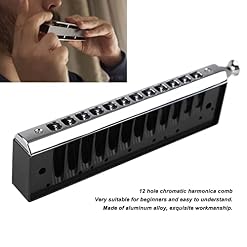 Peigne d’harmonica, peigne d’orgue à bouche chromatique à 12 trous en alliage d’aluminium, fabrication fine, léger, facile à jouer, professionnel, résistant à la corrosion pour le - Les Beatles, Paul McCartney, John Lennon, RIngo Starr, George Harrison Peigne d'harmonica, peigne d'orgue à bouche chromatique à 12 trous en alliage d'aluminium, fabrication fine, léger, facile à jouer, professionnel, résistant à la corrosion pour le – Image 3