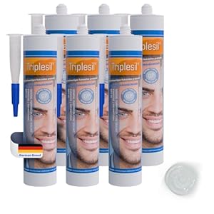 Triplesil Silikon Dichtstoff 6x310ml Transparent