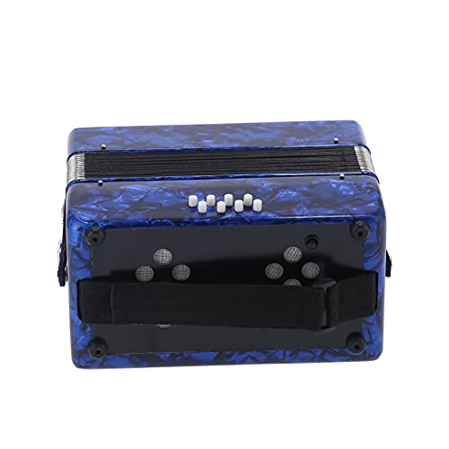TOPINCN Accordéon Professionnel 22 Touches 8 Basses avec Bouton Confortable pour Débutants, pour les Niveaux de Test, Pour les enfants mesurant entre 110 et 140 cm ou les débutants