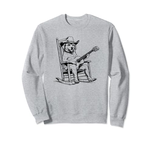 Country Dog Playing Guitarra Country Music Lover Sudadera