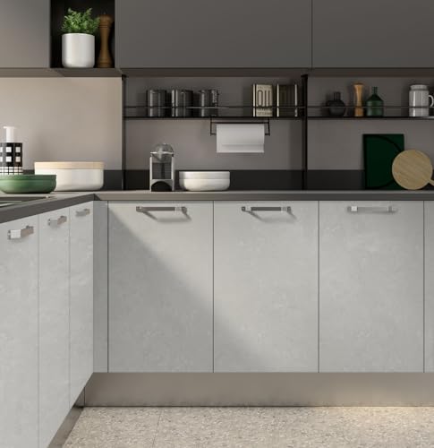 FOLU 壁紙シール コンクリート 厚手（60CM×10M一巻）リメイクシート 大理石 シート 貼って 剥がせる壁紙 コンクリート調 補修 模様替え 多用途 壁がみシール 防汚 防カビ 耐熱 墙纸 かべがみ シート [4]