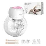 KISSBOBO 1508 Tiralatte Elettrico Indossabile, 193g Leggero (Rosa 1 pezzo)