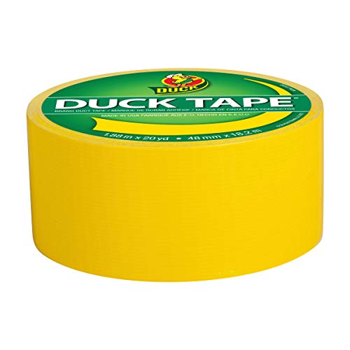 Image of Duck Brand 1304966 Color Duct Tape, Yellow, 1.88 Inches x 20 Yards Each Roll, 3 Rolls