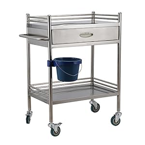 GCCSSBXF Premium Edelstahl 2-stöckiger Laborwagen